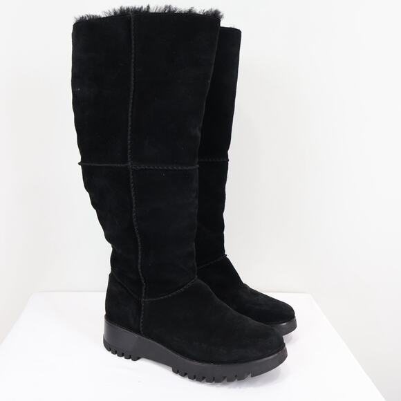 Bionica Caleen One The Knee Suede Boot Black Size 8.5 - Picture 5 of 10